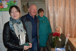 Жительнице Борисовки Александре Сергеевне Кравченко исполнилось 95 лет сегодня