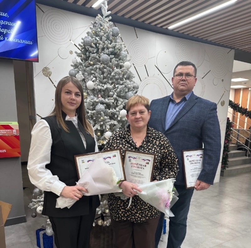 Сотрудники Борисовской территориальной избирательной комиссии получили награды