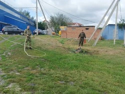 Учения по тушению условного ландшафтного пожара прошли в Борисовском районе
