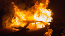 Автомобиль Opel Astra загорелся в селе Хотмыжск Борисовского района