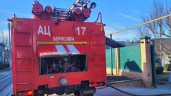Хозяйственная постройка загорелась в посёлке Борисовка 
