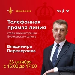 Глава администрации Борисовского района проведёт прямую линию с жителями