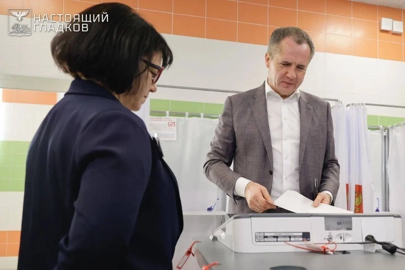  Вячеслав Гладков проголосовал на выборах депутатов Белгородской областной Думы