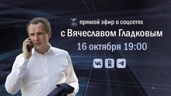 Губернатор Белгородской области Вячеслав Гладков проведёт прямую линию