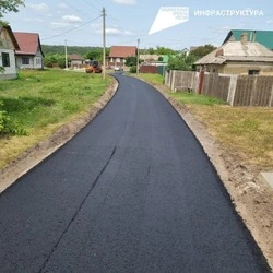Дорожники завершили работы в селе Порубежное Борисовского района