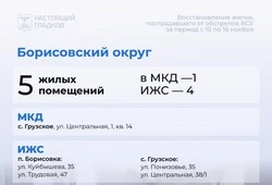 Строители восстановили пять домов в Борисовском округе за минувшую неделю
